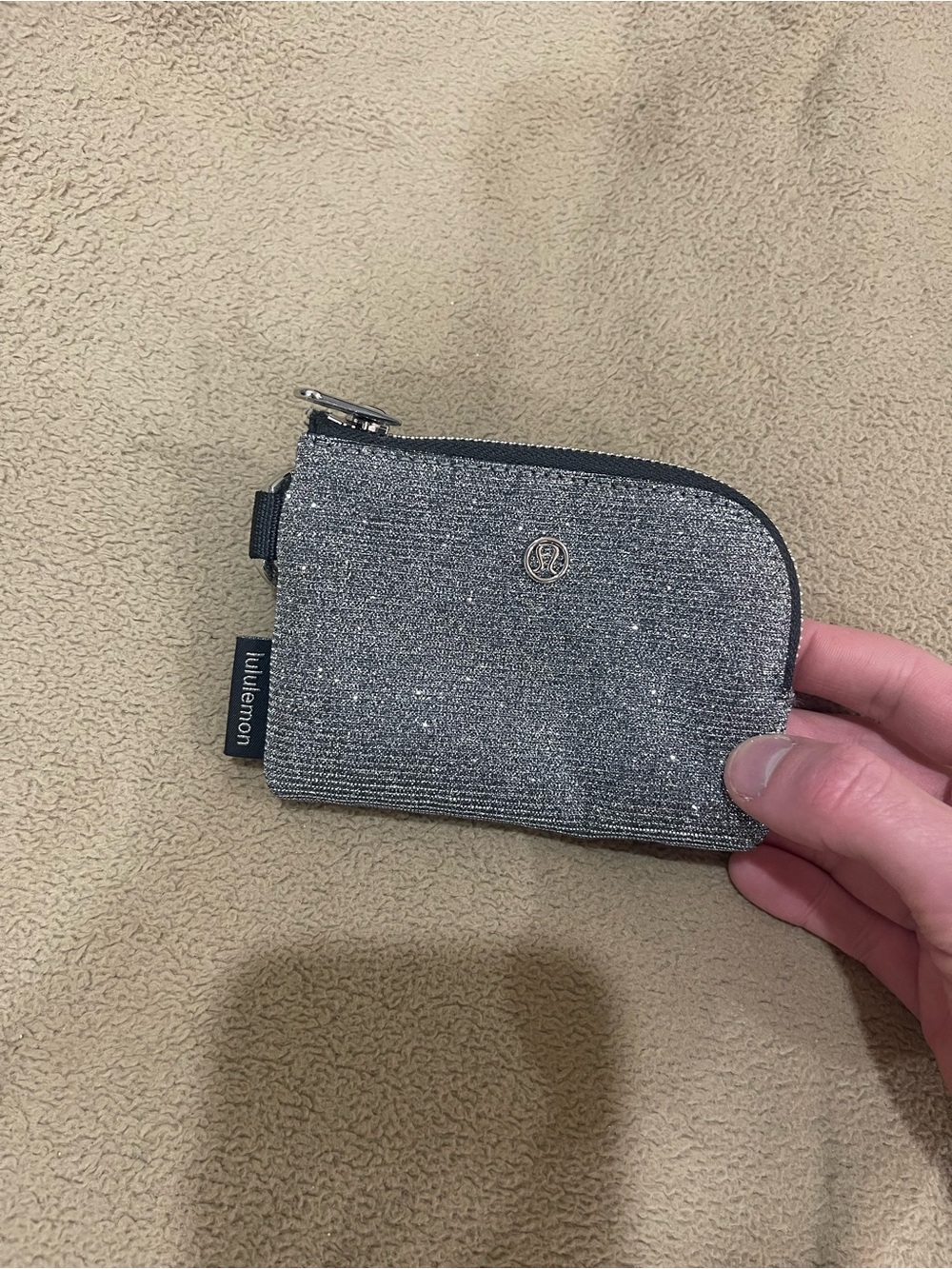 lululemon athletica Sparkle Gray Coin Pouch
